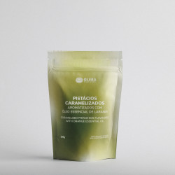 Pistácios Caramelizados e Aromatizados com Óleo Essencial de Laranja